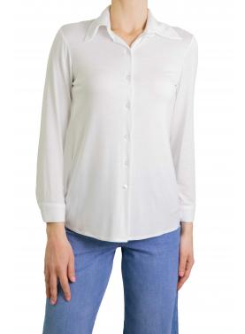 Camicia tinta unita in viscosa
